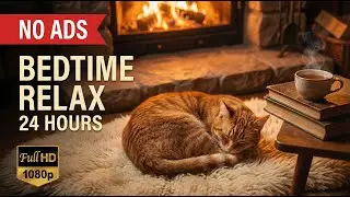 24 Hours Of Calming Music for Cats 🐈 Bedtime Relaxation Music 😻 Cat TV 🐈 No Ads FullHD
