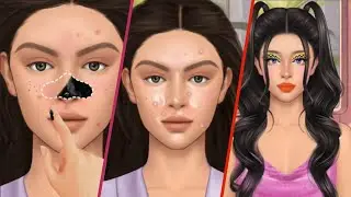 Face cleaning Makeup Wake Up And Dress Up Beautiful Transformation Animation ASMR Satisfying #face
