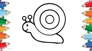 How to draw a Snail step by step easy for kids//Snail drawing easy // Snail drawing