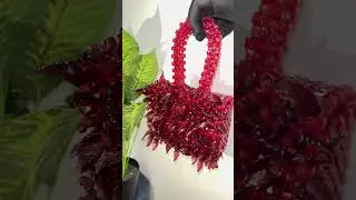 handmade beaded bag #diy #beadedbag #handmade