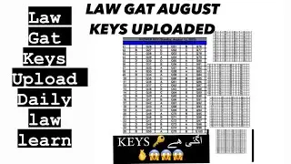 13 August LAW GAT KEYS UPLOADED😱LAWGAT AUGUST|| LawGAT OFFICIAL 🔑 KEYS|| #lawgat2023 #lawgat #law