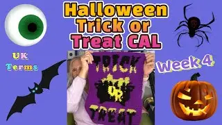 Halloween Trick or Treat CAL | Wk 4 | Trick Or Treat Cauldron Panel |Tutorial - UK Terms #crochet