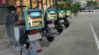 Led Advertising Box Delivery Bag for Motorcycle ,electric moped motor mobile Advertising top case