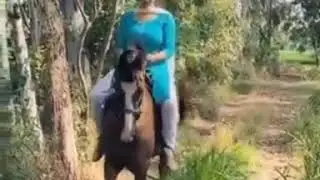 punjabi girls horse riding and free of video