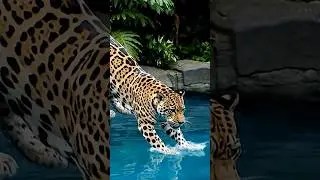 Jaguar's Deadly Dive! 🐆 Ultimate Predator Enters Water #jaguar  #bigcat  #predator  #wildlife