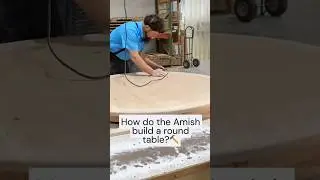 How do the Amish build a round table? 🔨 #woodworking #amishfurniture #amishtable #cabinfield