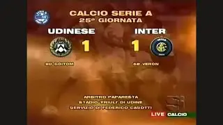 2004-05 (25^ - 19-02-2005) Udinese-INTER 1-1 [Veron,Goitom] Servizio 'SI Calcio' Sportitalia