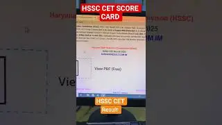 HSSC CET RESULT 2025 out soon scorecard download link #hssc #cet #, result #score #ssc