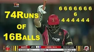 Mohammad shahzad 74 Runs from 16 Balls In Cricket