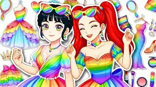 🎄Paper DIY⛄KPOP DEMON HUNTERS ZOEY Vs RUMI  Bride Colorful Hair care + Makeup Blind Bag Unboxing