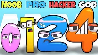 NOOB vs PRO vs HACKER vs GOD in Merge Number Run