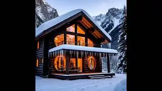 🏔НЕВЕРОЯТНЫЙ ДОМ В ГОРАХ🏔 #интерьер #interiordesign #одиндома #home #winter #asmr #design
