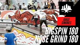INCREDIBLE BACKSIDE BIGSPIN 180 NOSE GRIND 180 OUT JORGE SIMOES FIRST PLACE BEST TRICK