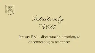 January R&I - discernment, devotion, & disconnecting to reconnect