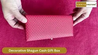 Vanya Creations Designer Shagun Cash Money Gifting Box for Groom, Golden | Gaddi Box | CB03-RD