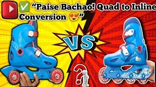 Quad Skates ko Inline me Kaise Convert Kare?😱 Ultimate Easy Trick Oxelo Skate - Play 3 Inline skate🛼