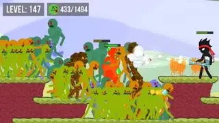 Stickman vs 1400 Zombies!! Gameplay Chapter 3 level 146-147