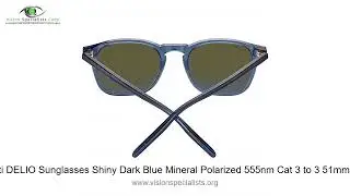 Serengeti DELIO Sunglasses Shiny Dark Blue Mineral Polarized 555nm Cat 3 to 3 51mm   0 0 2 2