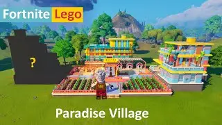 LEGO Fortnite Palm Paradise Village Build Tutorial Part-2 Crafting Shed
