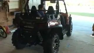 RZR with DMC Afterburner dual exhaust to stock sound comparison