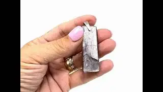 Gem Lepidolite Ingot Shape Pendant Ref. 20653