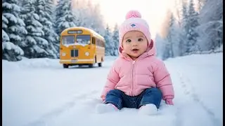Snowy Little Bus Ride ❄️🚌🎶 | Fun Winter Bus Song for Toddlers & Preschoolers