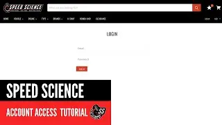 Speed Science - New Website Account Access Walkthrough (2 of 4)