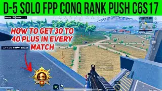 Solo fpp conqueror rank push C6S17 | How to get best plus in solo fpp | #solofppconqueror | BGMI |