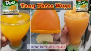 Tang Orange Instant Drink Mix 3 ideas -Juice /slushy/ Popsicle #TangTails #Tang #viral