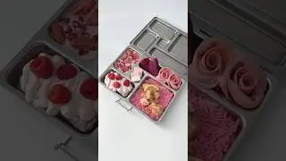 Pack my little sisters very pink lunchbox 💖 #asmr #food #lunchbox #bento #lunch #bentobox #shorts