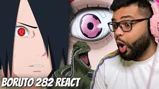 SASUKE VS DINOSSAURO MENO! BORUTO Epis&oacute;dio 282 REACT SASUKE RETSUDEN