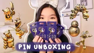 Disney Golden Fab 50 Statues Series 1 Mystery Blind Box Pin Unboxing!
