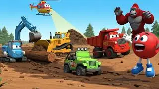 THRILLING RAIN-SOAKED QUEST: DOZER, RUSTY, JEEPSTER, AND FRIENDS DASH THROUGH FLOODS AND MUD