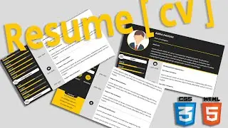 How To Make A Professional  Resume (CV) With CSS3 & HTML5