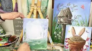 How to Paint a Barn Scene with a Palette Knife in Acrylic on an 8X10 Canvas