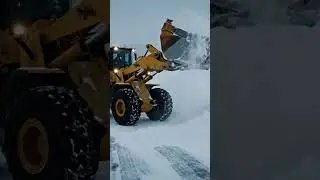 Wheel Loader Clearing Snow at Fuel Depot