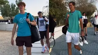 Six Kings Slam 2025 - Jannik Sinner, Alexander Zverev and Stefanos Tsitsipas training in Riyadh!