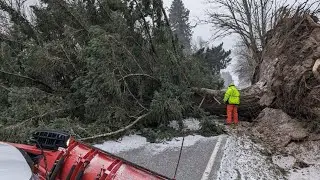 Watch Live: Freezing temps, power outages and downed trees strike across Oregon