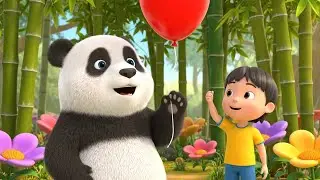Where Did Baby Panda Find the Blue Balloon | Fun Kids Song | Nursery Rhymes