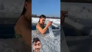 #cold #ice #swimming #icequeen #winter #duet #mermaidpool #galkina_anechka
