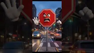 If Traffic Signs Could Talk 🛑🗣️ #ai #animation #traffic #viral