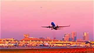 Twin Sunset Departures at MIA ✈️ Delta 737-900ER & Southwest 737-700 | Real ATC + Pisco Sour