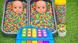 Twin Baby Candy Bath 🍬👶 | Colorful ASMR Satisfying Video