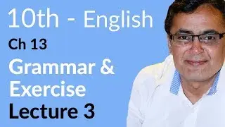10th Class English, Lesson 13, Lec 3, MCQ's Synonyms & Grammar Portion - Matric class English