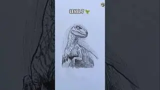 Dinosaur drawing in different level part 3 #ytshorts #drawing #speedart #dinosaur #sketch #pencilart