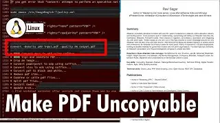 Make PDF uncopyable