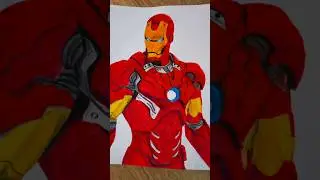 Iron Man Artwork😱💪 #shorts #youtubeshorts #art #drawing #ironman #avengers #marvel #maskart