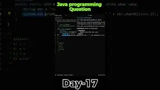 Day:17/30🔥💻 #java #programming #coding #shorts #subscribe