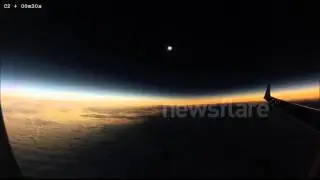 Moon shadow during total solar eclipse