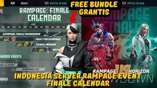Indonesia Server Rampage Event Finale Calendar Confirm Date 🔥 ff indonesia server new event 🎯